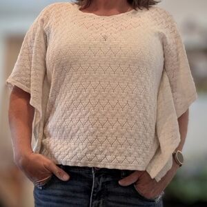Off White Lace Top By Coldwater Creek